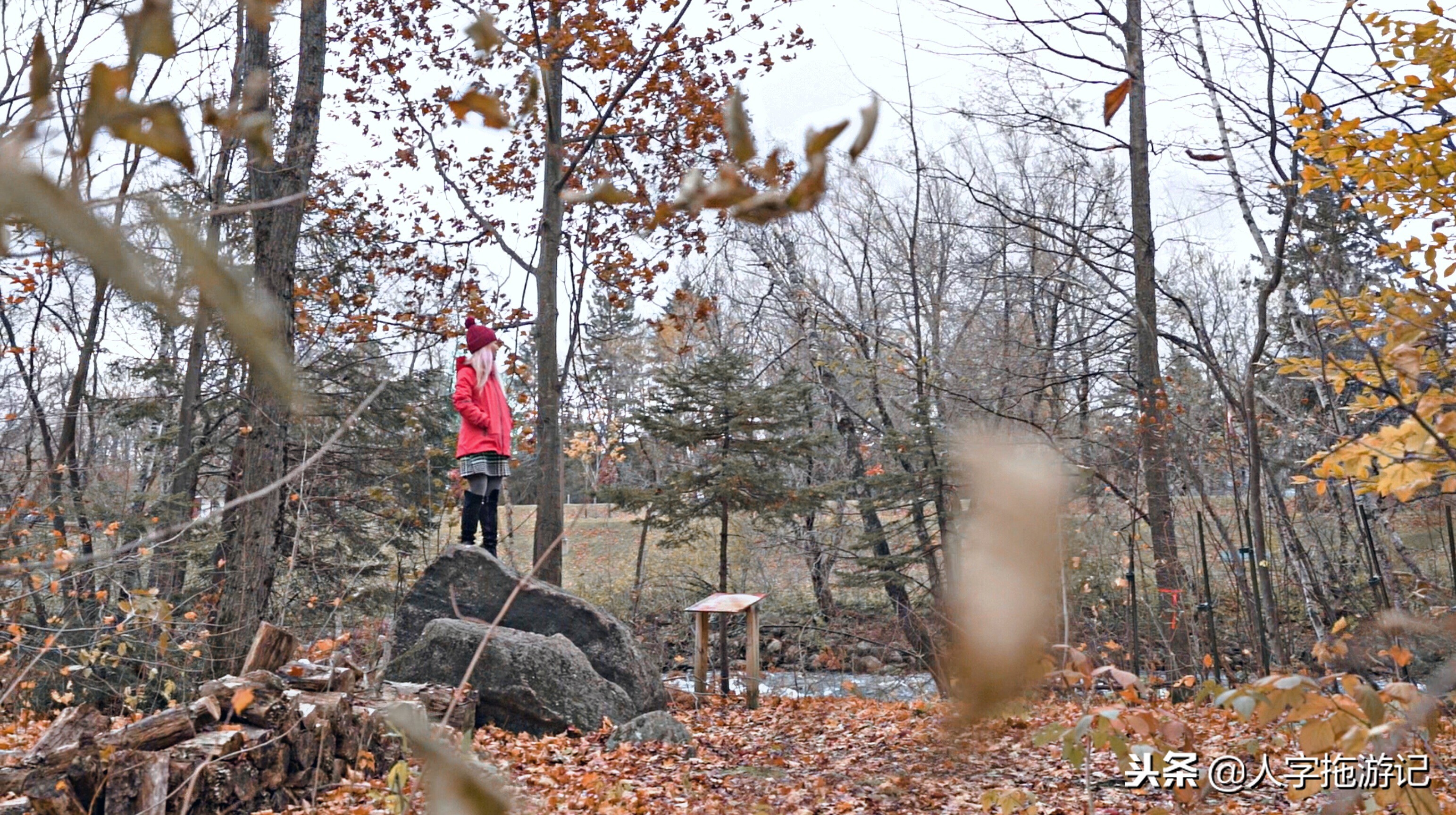 冬日极客，加拿大Wendake穿着狼爪去狼族