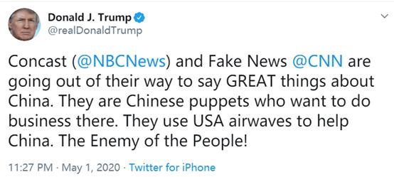 我哭了，你呢：特朗普怒斥推特限制言论自由，其实是帮中国叫屈？