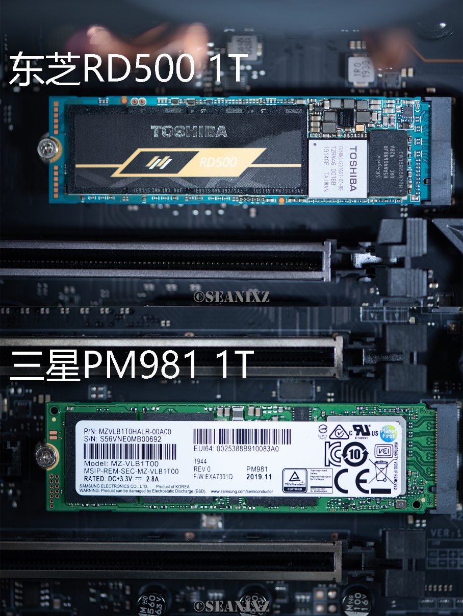 旗舰级PCIe3.0M.2哪家强：东芝RD500VS三星PM981