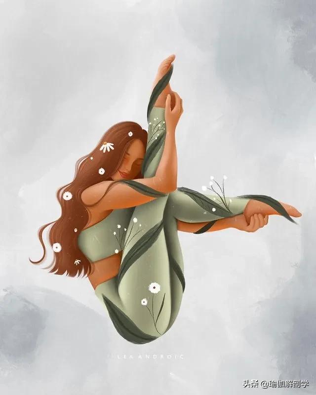 ins瑜伽漫画图片,瑜伽小人唯美漫画