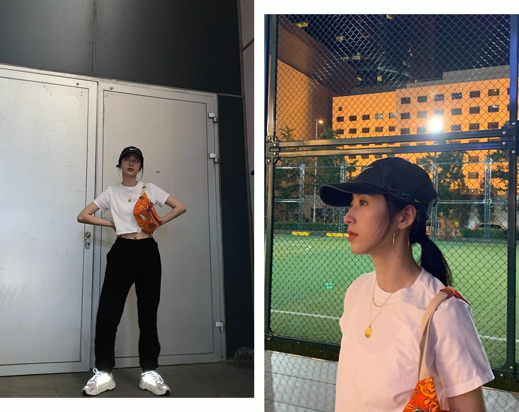 时髦精示范一件白t的100种穿法,一件白t多种穿法女显瘦