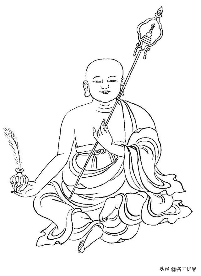 降龙罗汉白描图高清图片,十八罗汉白描图高清图片