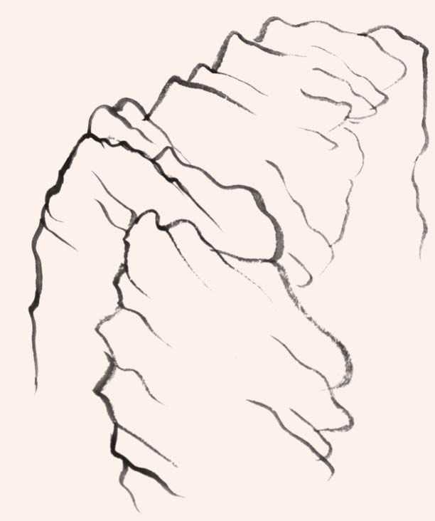 画山石的阴阳面的技巧,山石的画法及皴法详解图
