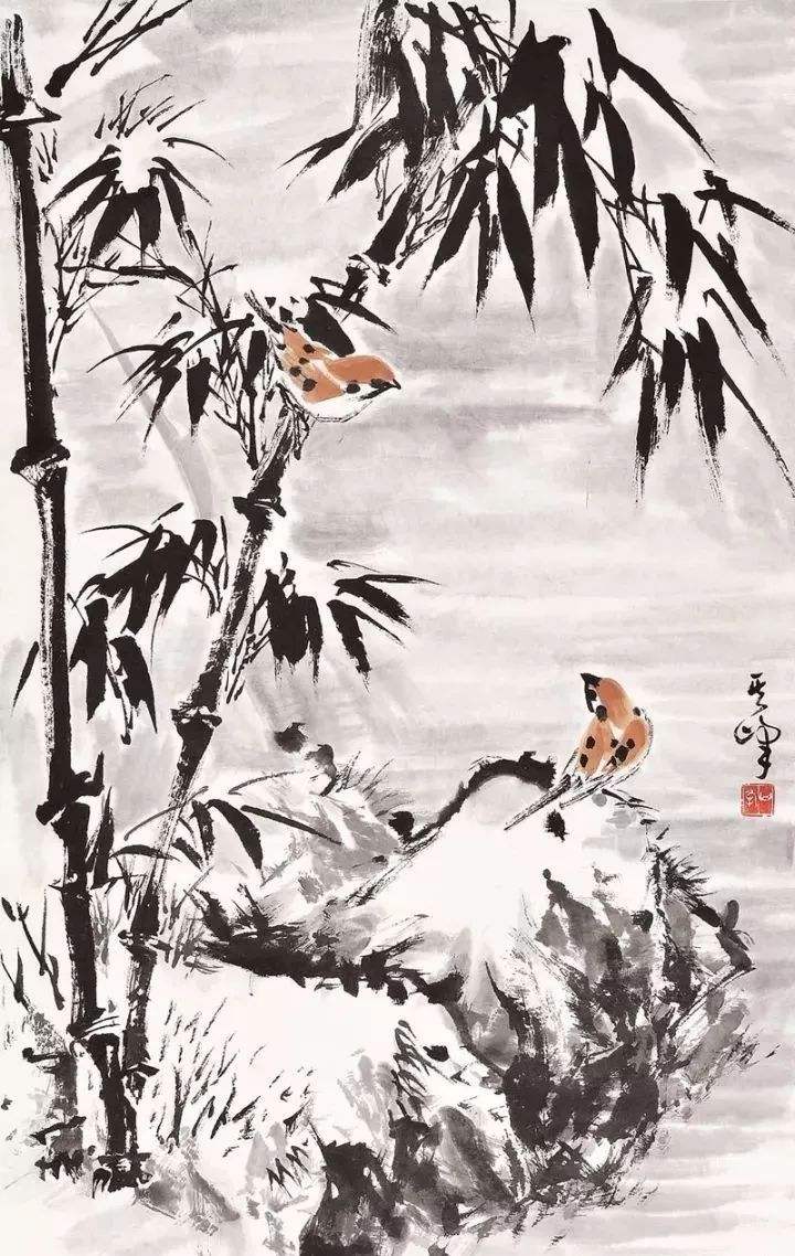 中国风山水画中的雪景,中国画雪景山水画