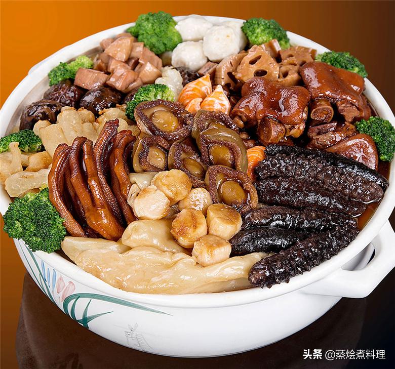 广东年夜饭鲍参翅肚,团圆鲍参肚盆菜