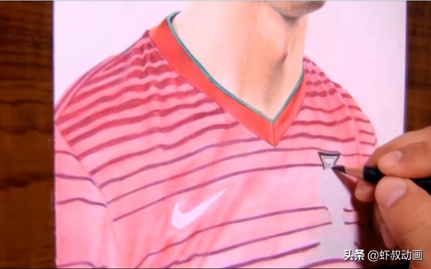 最简单的c罗画法怎么画,彩铅画c罗