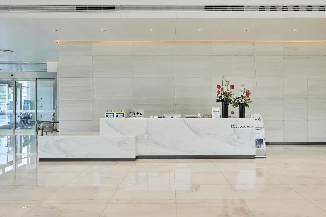 漂亮的前台布置设计图,前台接待台设计效果图