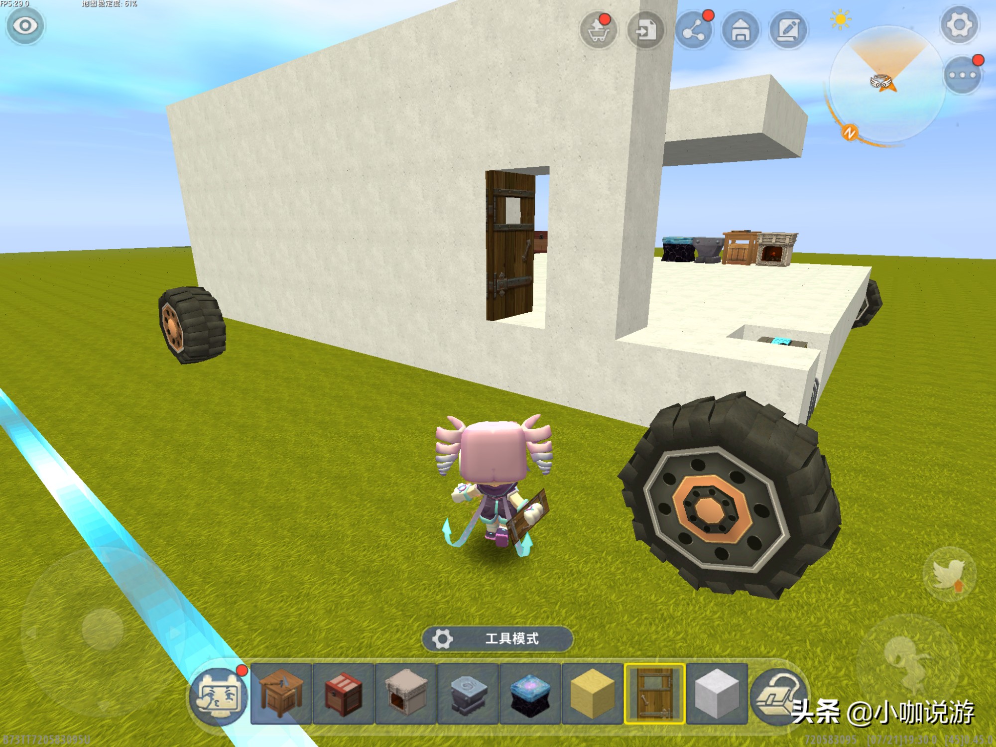 迷你世界简单度假小屋教程,迷你世界新手简易的单人小屋