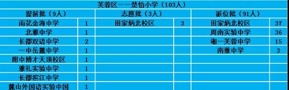 2022长沙市芙蓉区小升初派位结果,2018年沙市区小升初摇号结果