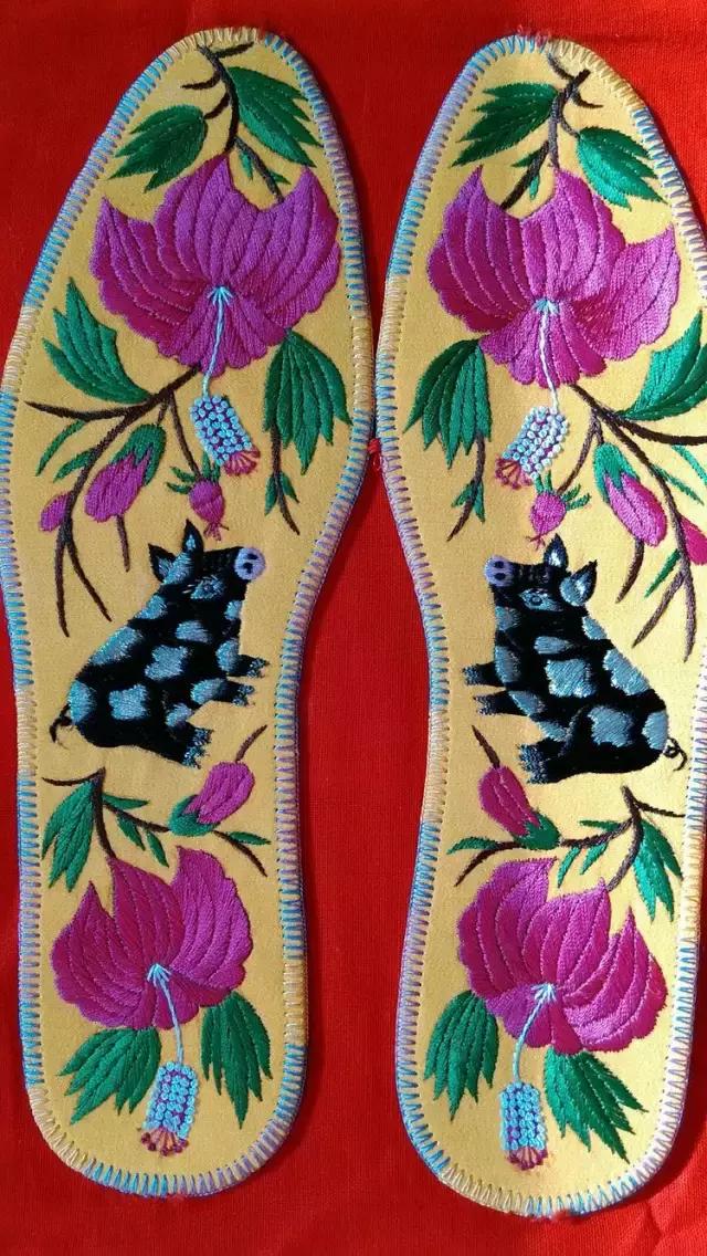 绣花鞋垫100种图案四格绣法,几何鞋垫图案鞋垫绣法