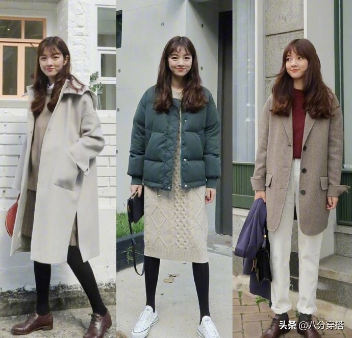 实用又时髦的冬日基础款穿搭！千鸟格大衣稳重大气，时尚洋气