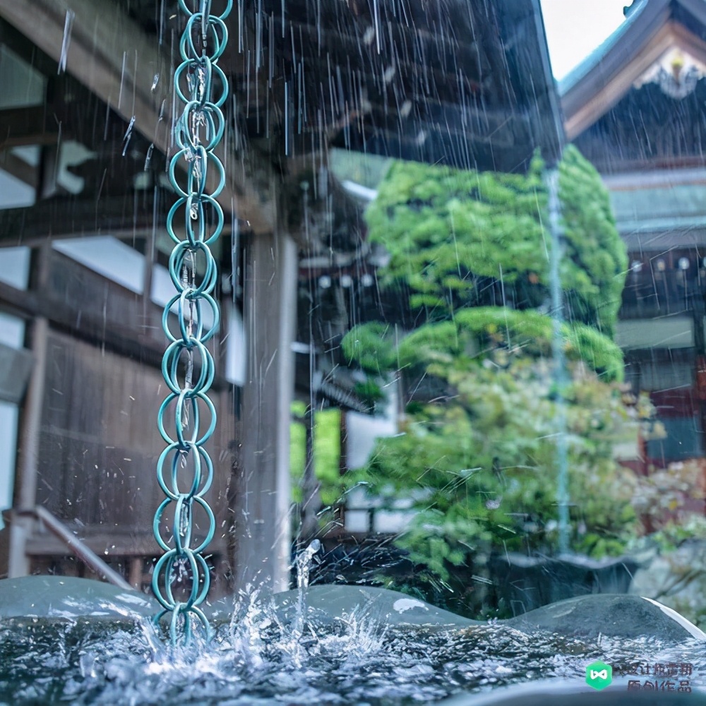 为什么要在屋顶放导雨链,为什么要在伞上绑瓦片