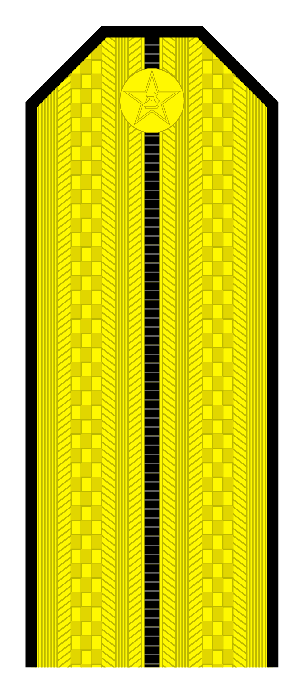 50年代解放军军衔肩章图解,55式上将军衔肩章