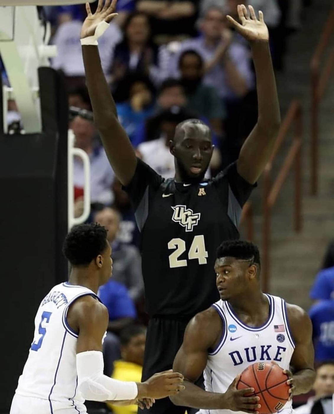 黑人版姚明，臂展2米5，站着轻松扣篮，多次大帽锡安，却最终落选