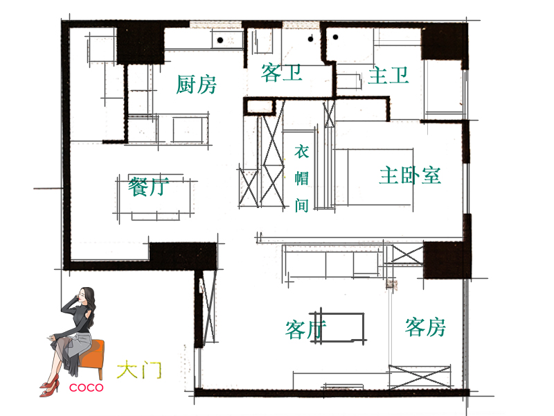 正西凸型户型破解方法,户型破解最简单的方法