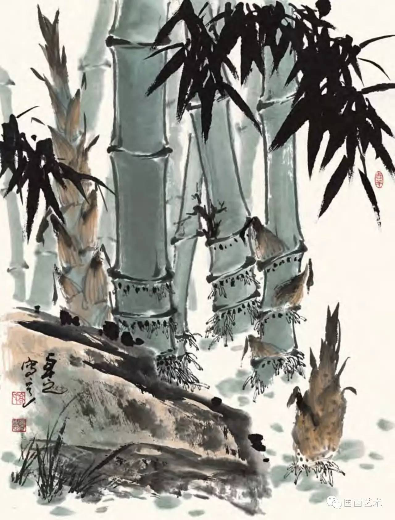 历代画竹名家名单,初学画竹子入门毛笔