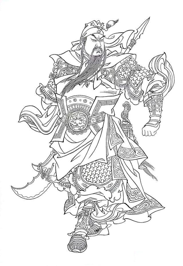 人物工笔白描线稿男青年,工笔白描人物图谱