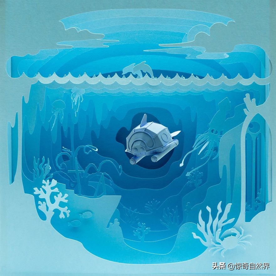 用超长的纸做艺术品超简单,纸制彩色艺术品