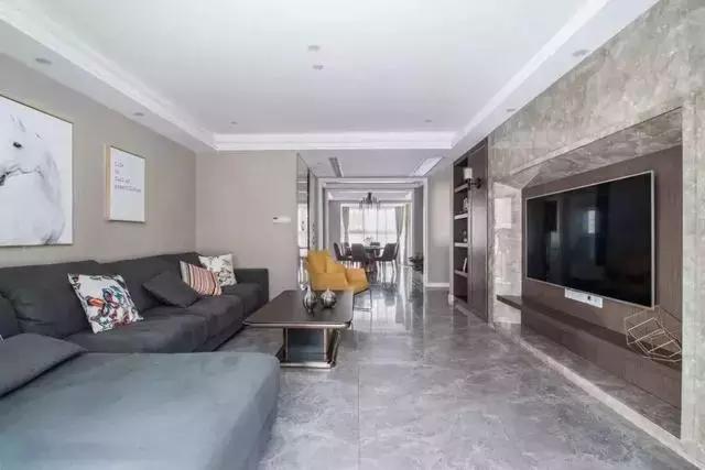 地面深灰色装修风格,装修灰色地面风格效果图