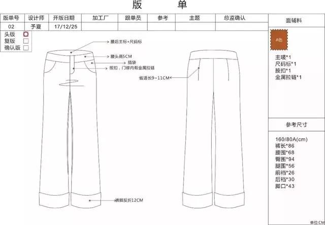 服装设计师必看：商业公司里的服装设计版单是怎样的？（收藏贴）