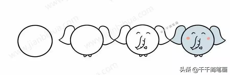 超级可爱的简笔画动物头像,呆萌小动物头像图片简笔画
