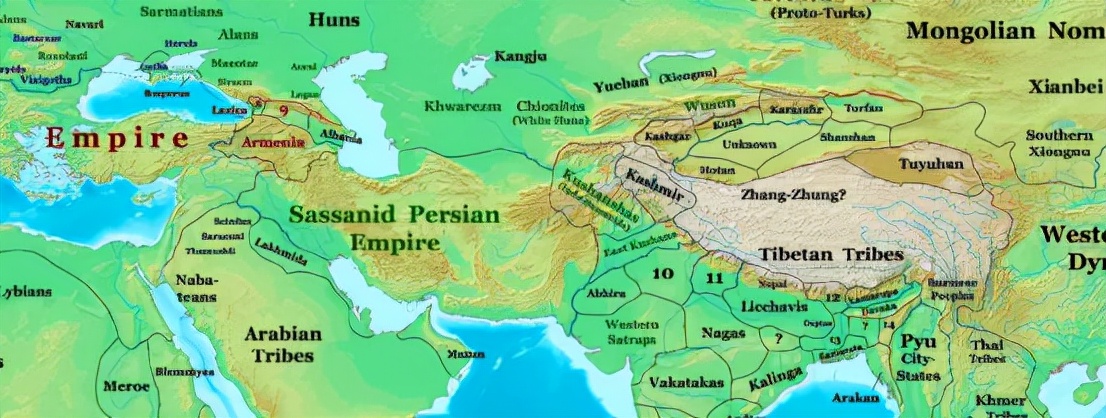 嚈哒汗国版图演变,嚈哒帝国是现在的哪里