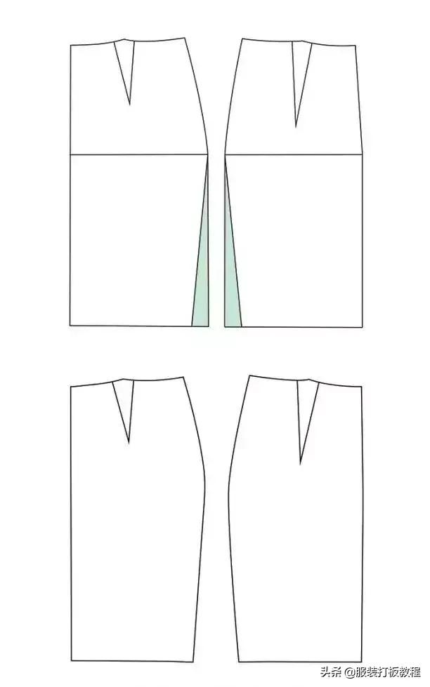 连衣裙制版纸样图纸,原型裙cad制版