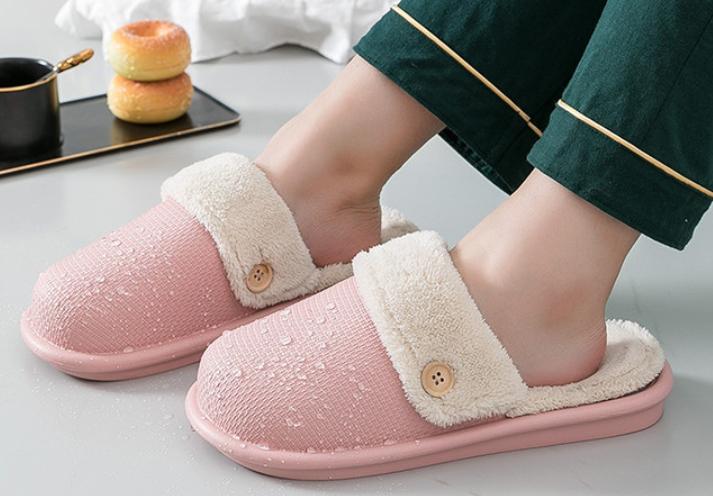 冬季踩屎感棉拖鞋防水,冬季防水踩屎感拖鞋
