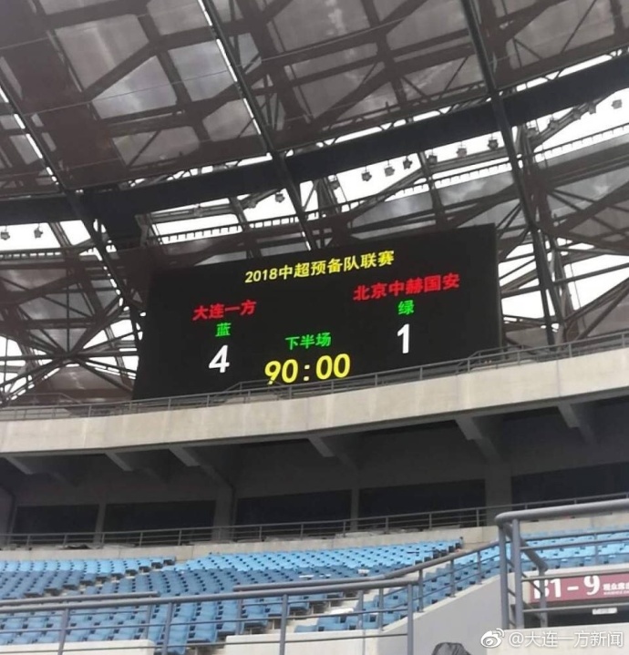 预备队：苏宁人和皆3连胜0-2落后上港4-3逆转富力申花5-1贵州
