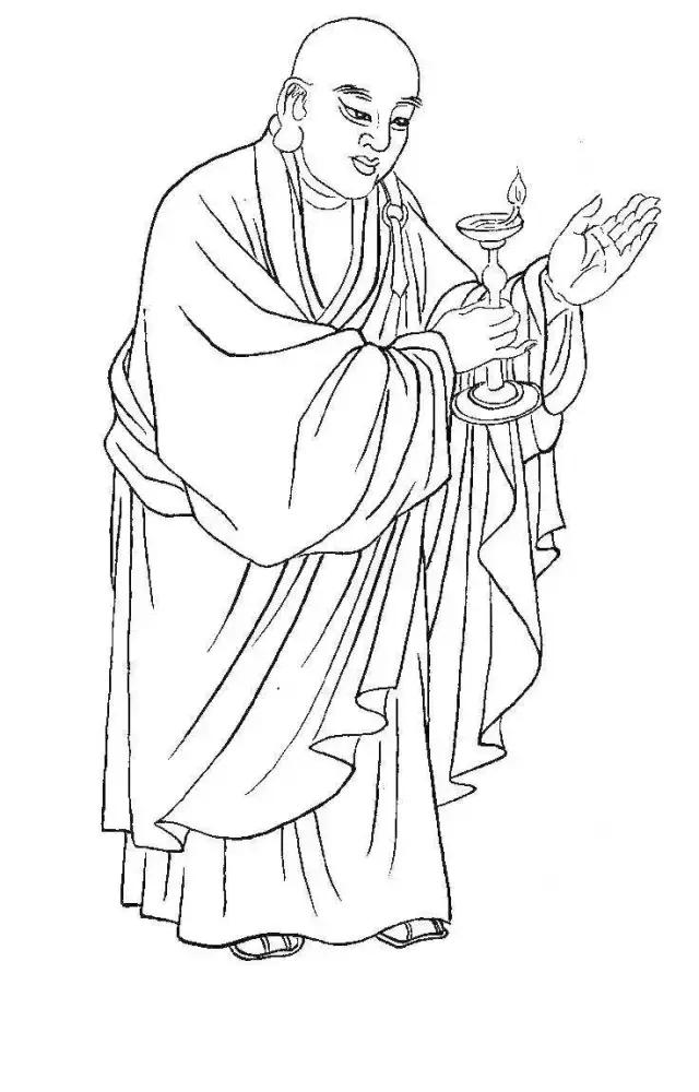 白描罗汉全本,罗汉白描100幅