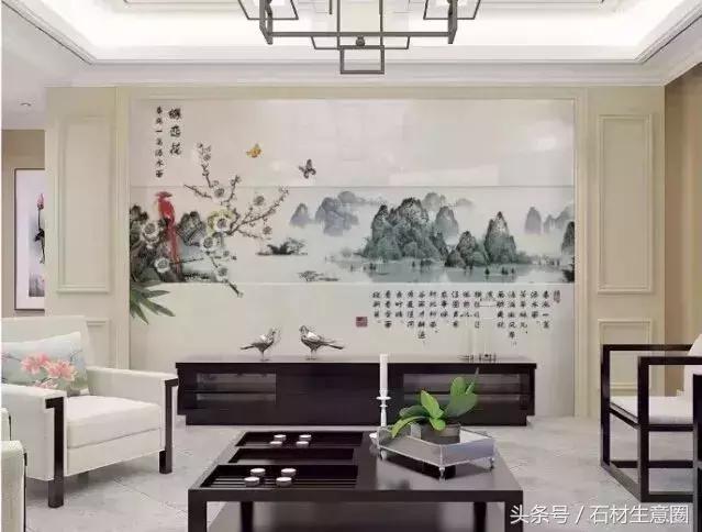 清水出芙蓉天然去雕饰木雕,鱼肚白石材背景墙现代简约