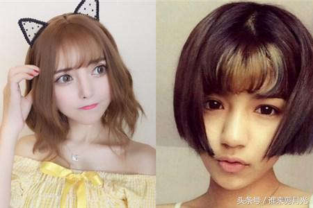 空气刘海发型图片女中短发,今年流行的空气刘海短发
