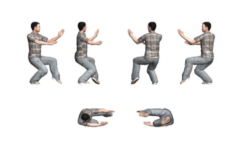 二十四式太极拳分解动作教学1-3式,太极24式3d动漫图解