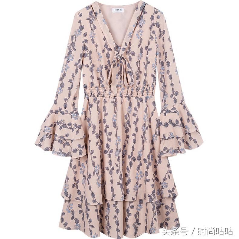 儿童人造棉连衣裙荷叶边,韩国荷叶边连衣裙慵懒风