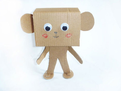 小猴子纸盒,幼儿园立体小猴子手工制作