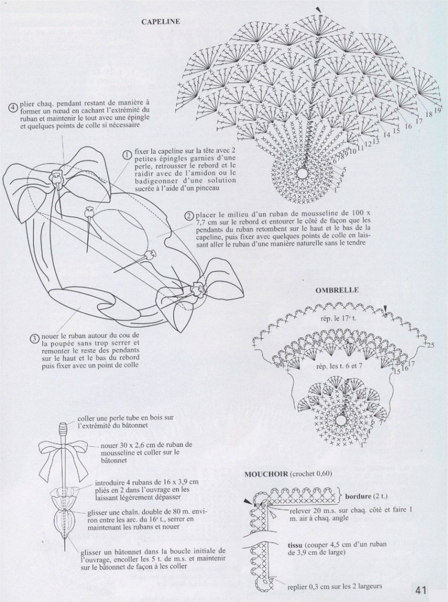 钩织芭比娃娃衣服,17厘米芭比娃娃衣钩织教程