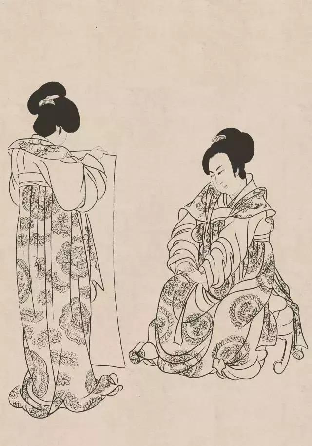 传统人物白描手稿,古代白描人物集锦