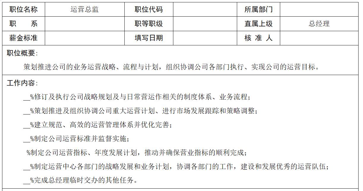 核心岗位职责说明书,工作岗位及岗位职责大全