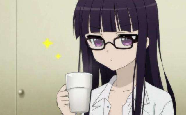 动漫眼镜娘摘下眼镜,摘下眼镜解除封印后的女生