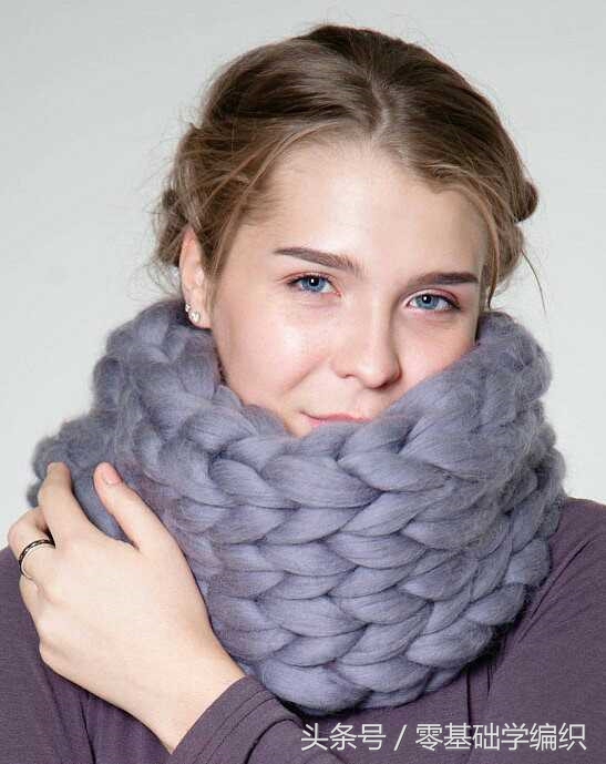 简单毛线手工编织围巾小熊,手工编织围巾教程冰岛毛线