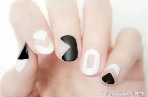 简约中国风几何图案,美甲简单大方又好看款式