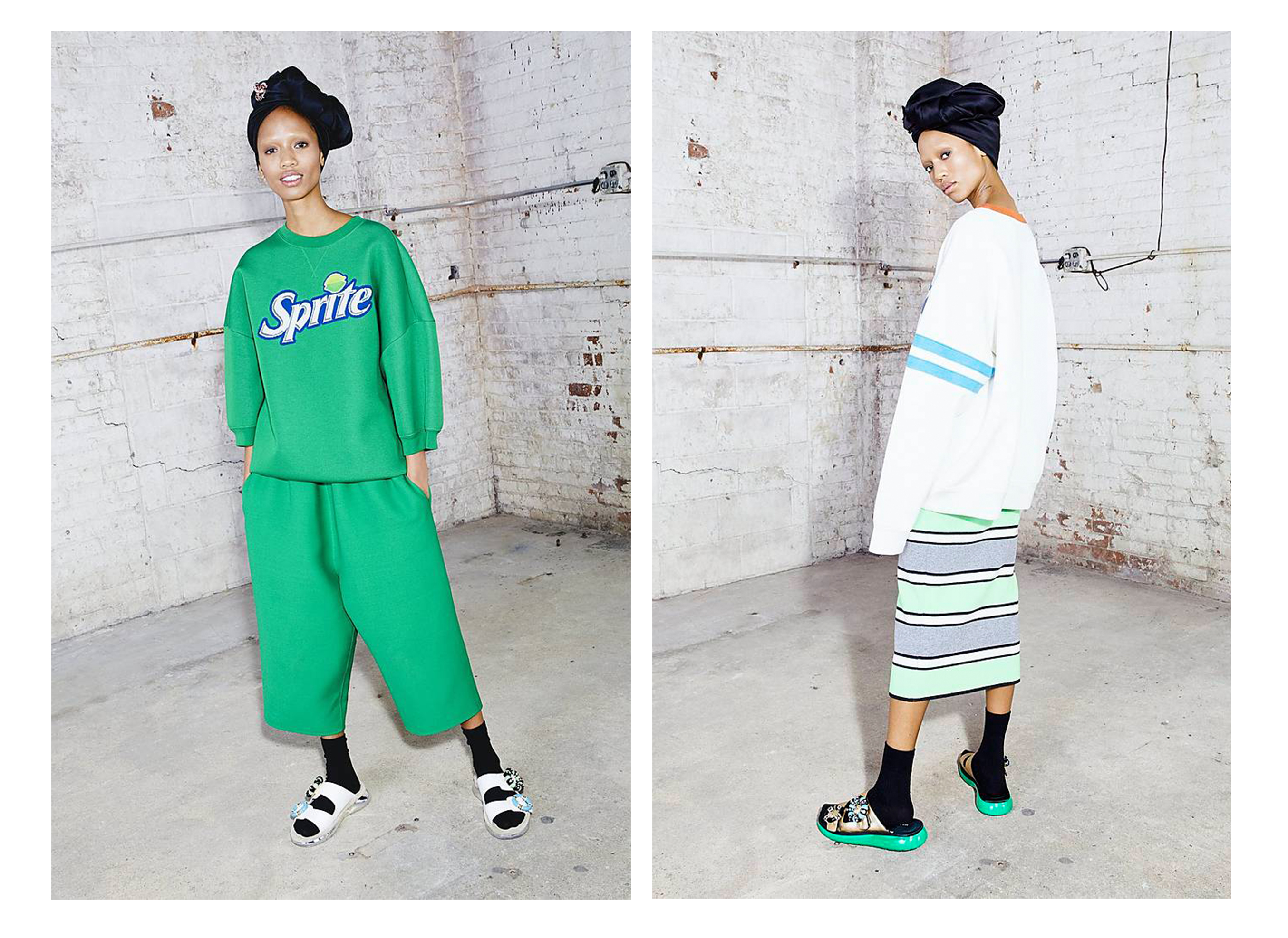 国潮联名款可口可乐衣服,可乐雪碧双联装