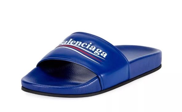 巴黎世家的拖鞋,巴黎世家绿色poolslide拖鞋