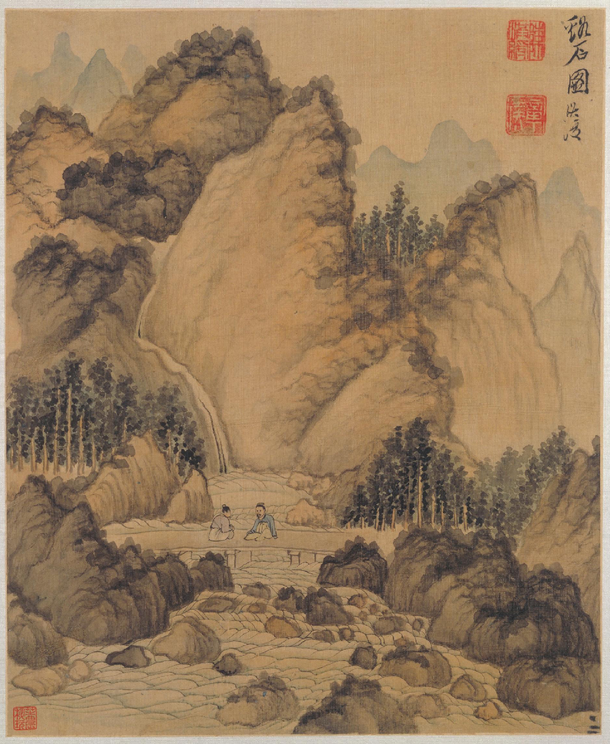 陈洪绶明山水高士花鸟册页,陈洪绶花鸟和恽寿平花鸟谁的更好