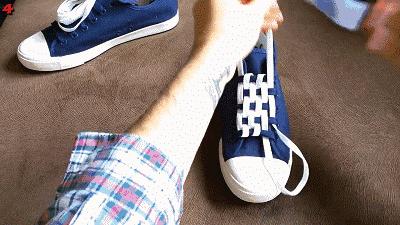 鞋带怎么系好看又不容易掉,鞋带怎么穿不用系又好看