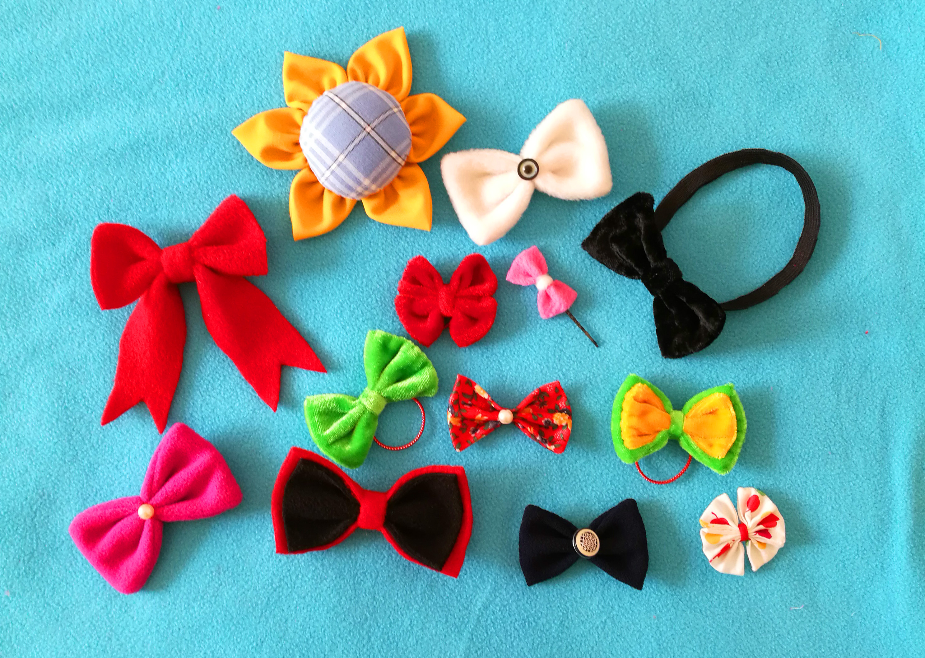 手工花上面的蝴蝶结怎么做,花布蝴蝶结手工