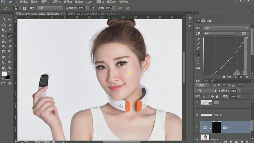 ps暗黄肌肤变白皙肌肤调色教程,ps人像美白磨皮怎么操作