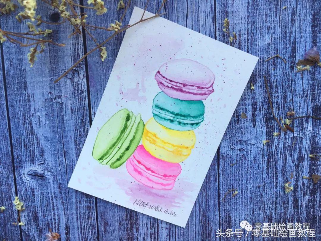 蓝色妖姬丙烯水彩画教程,萌新可以画的水彩教程