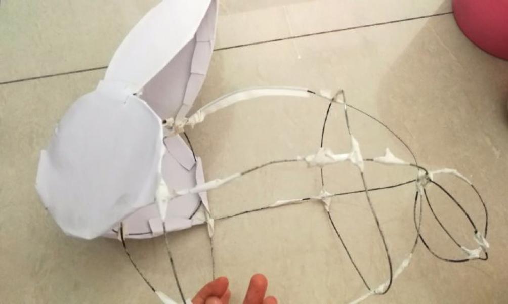 用纸杯和彩色纸做可爱的兔子灯笼,3-6岁少儿手工兔兔灯笼制做过程