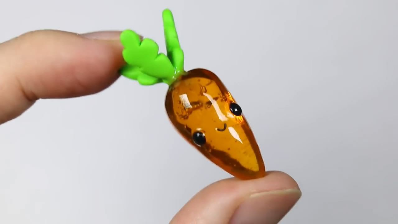 粘土创意diy,怎么用粘土做萝卜简单版